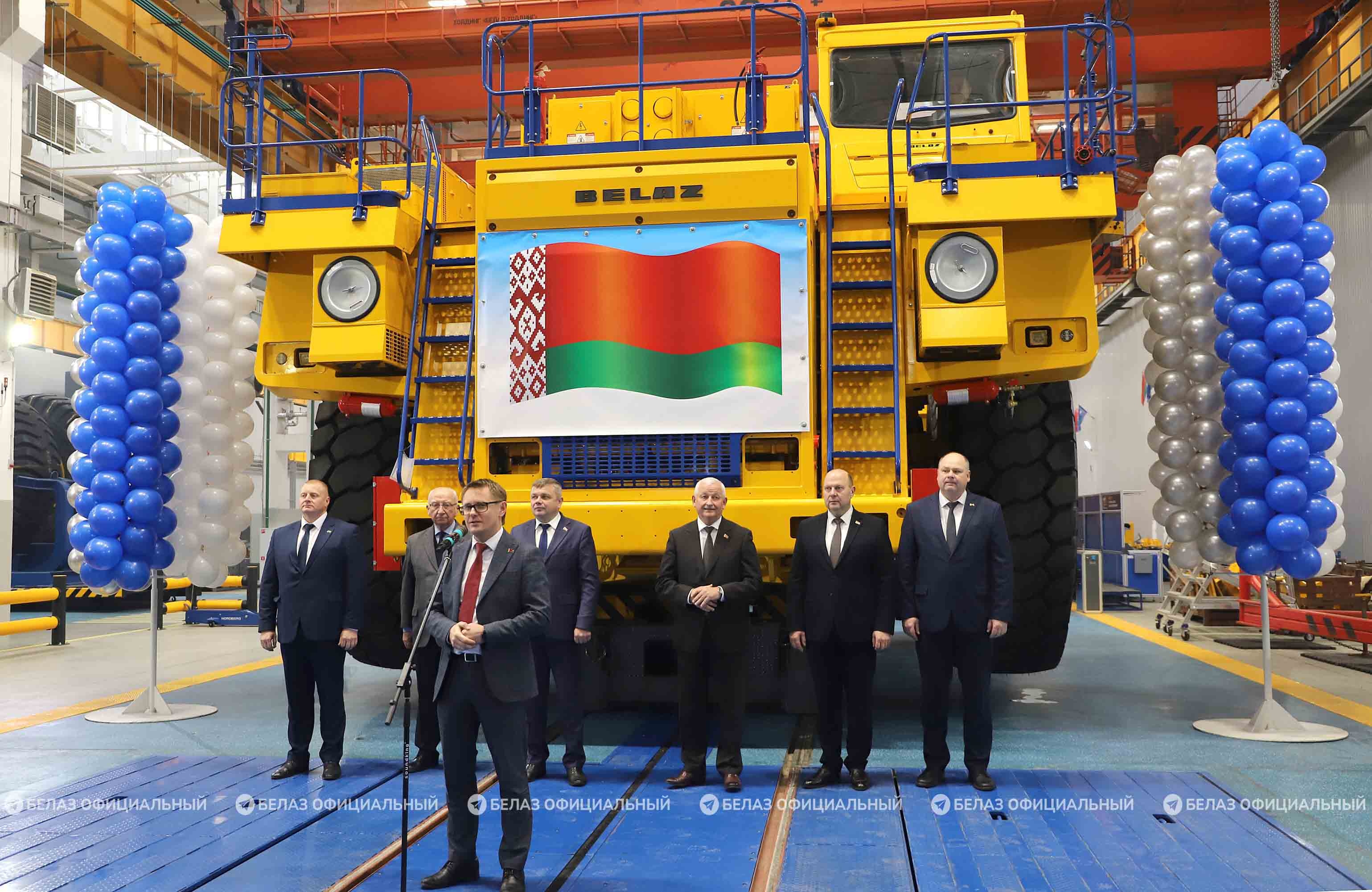 Торжественное открытие обновленного цеха сборки испытаний автомобилей и тягачей БЕЛАЗ